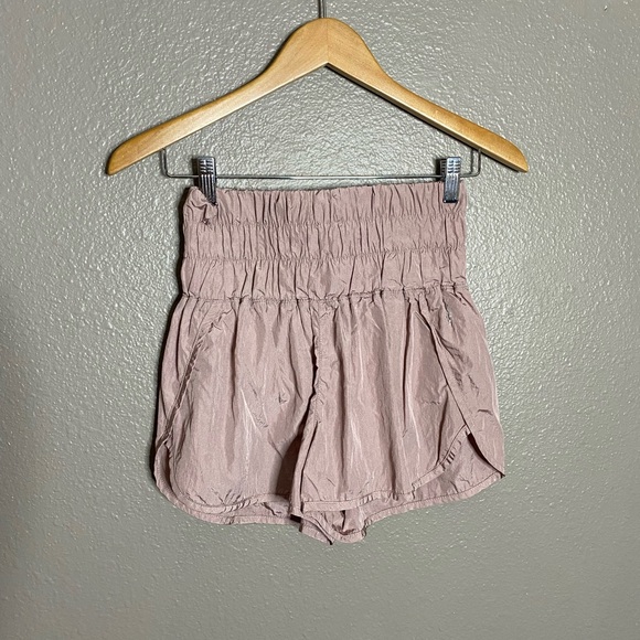 FP Movement by Free People High-Waisted Mauve Shorts - Picture 2 of 6